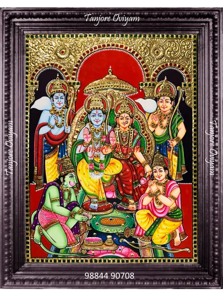 Authentic Tanjore Ram Dharbar Style Painting
